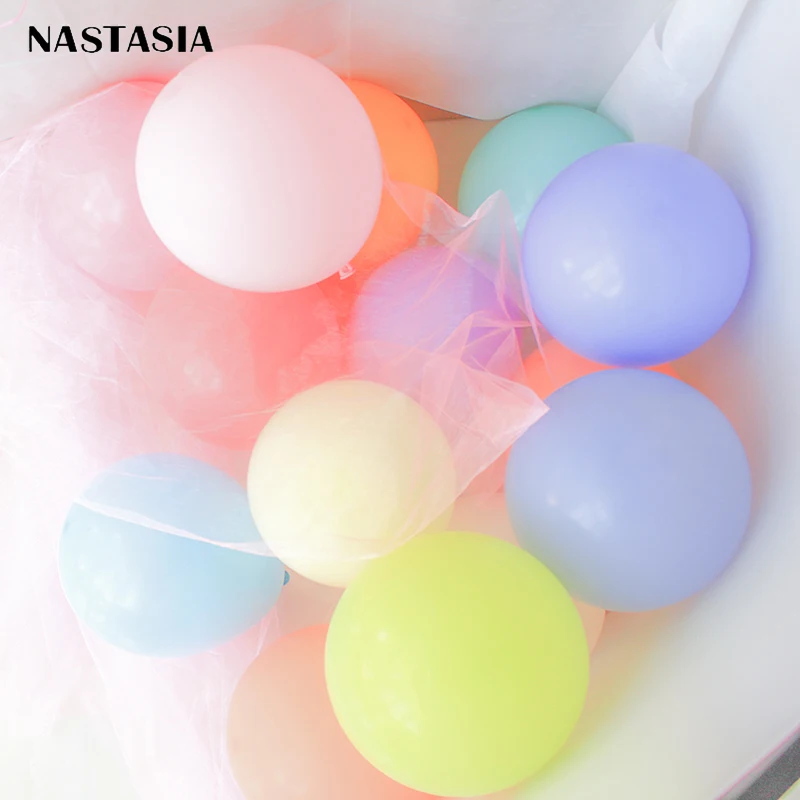 

NASTASIA Macaron balloon colorful 5inch 50pcs/lot birthday party balloon decorate adult wedding favors and gifts party supplies