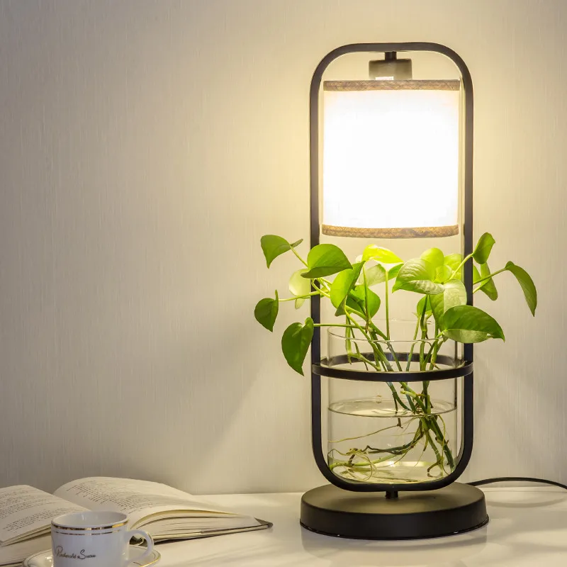 

Creative Plant Wall Lamp Fabric Art Table Light For Bar Store Restaurant Bedroom Eye Reading Room Art Home Table Lighting G948