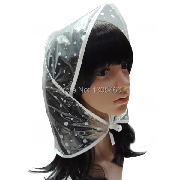 3 Pcs Reusable Women Plastic Rain Hat 