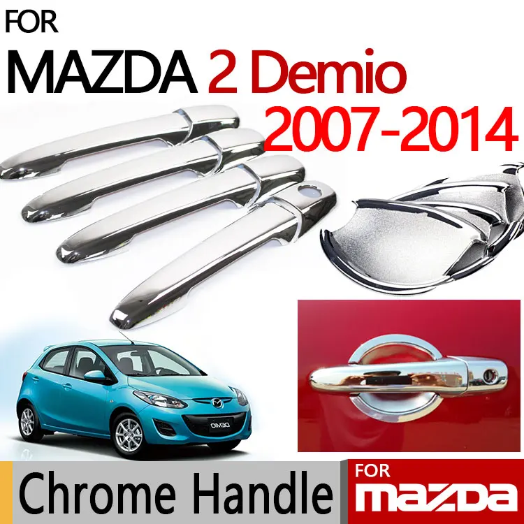 Manija de puerta cromada para Mazda Demio, accesorios de lujo sin óxido, 2007 2008 2009 2011 2012, pegatina de estilo de for mazda|chrome door handlechrome door - AliExpress