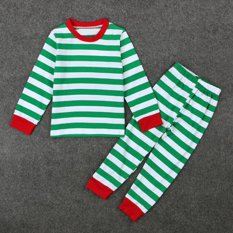 Рождественские детские пижамы для малышей, красный комплект с длинными рукавами, полосатые наряды для маленьких мальчиков и девочек, Рождественский комплект одежды для сна для малышей