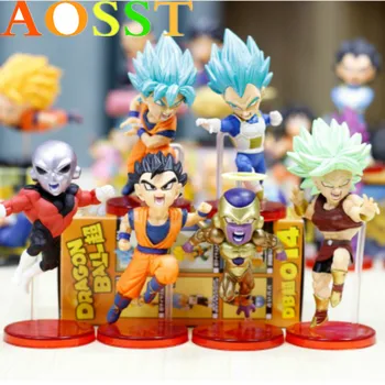 

HOT 6PCS/Japan Anime Dragon Ball Super Jiren VS Ultra Instinct "Omen" Goku Saiyan Action Figure Model Collection Toy Garage Kit