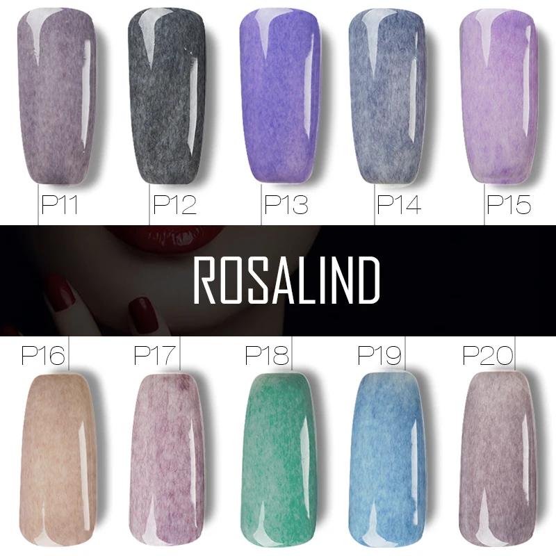 ROSALIND гель 1S P + черная бутылка 10 мл эффект искусственного меха P01 12 Гель лак для