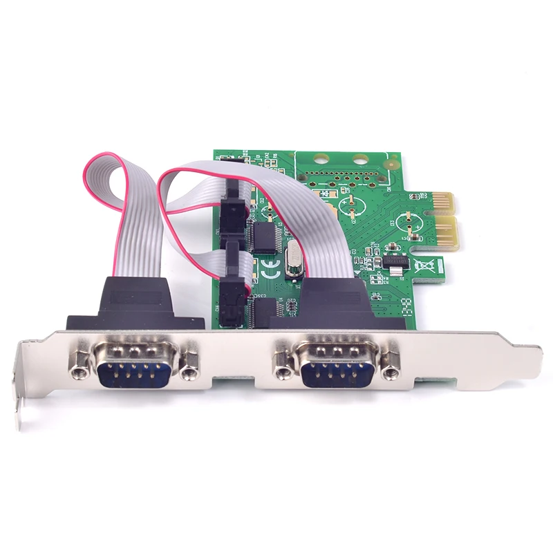 Высококачественный интерфейс PCI express 2 порта серийный PCI-e 1x Карты Multi RS232 DB9 COM