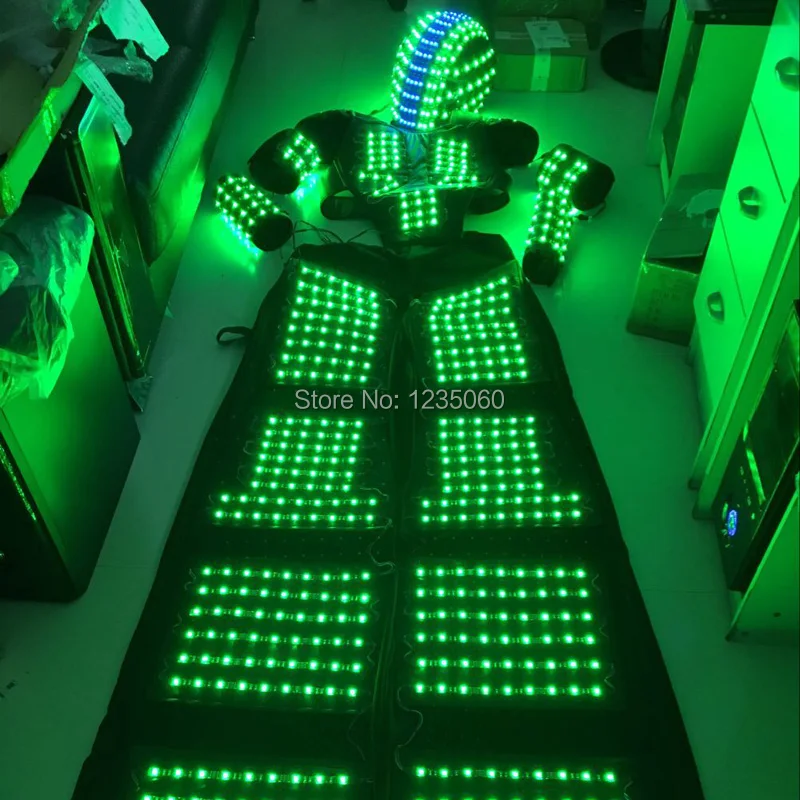 

Halloween LED robot costume /David Guetta LED robot suit/ illuminated kryoman Robot for Bachelorette Party Decorations