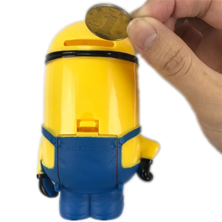 

Money Box Saving Coin Cent Penny Children Toy Baby toy piggy bank Minion Lovely 3D Minions Cartoon Figures Piggy Bank