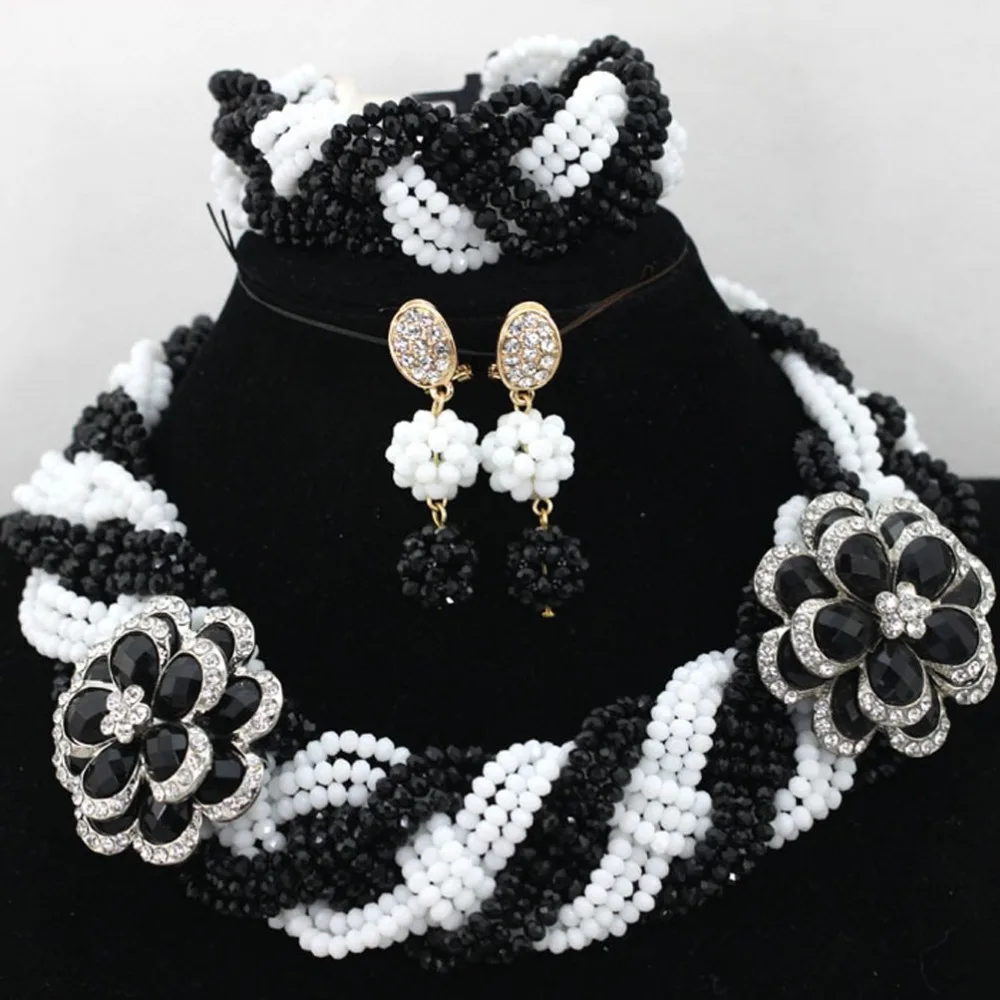 

African necklace set jewelry sets for wedding nigerian women beads necklace sets for party