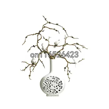 

High-end bronze inlaid ceramic ornament creative Home decoration luxury living room porch crafts