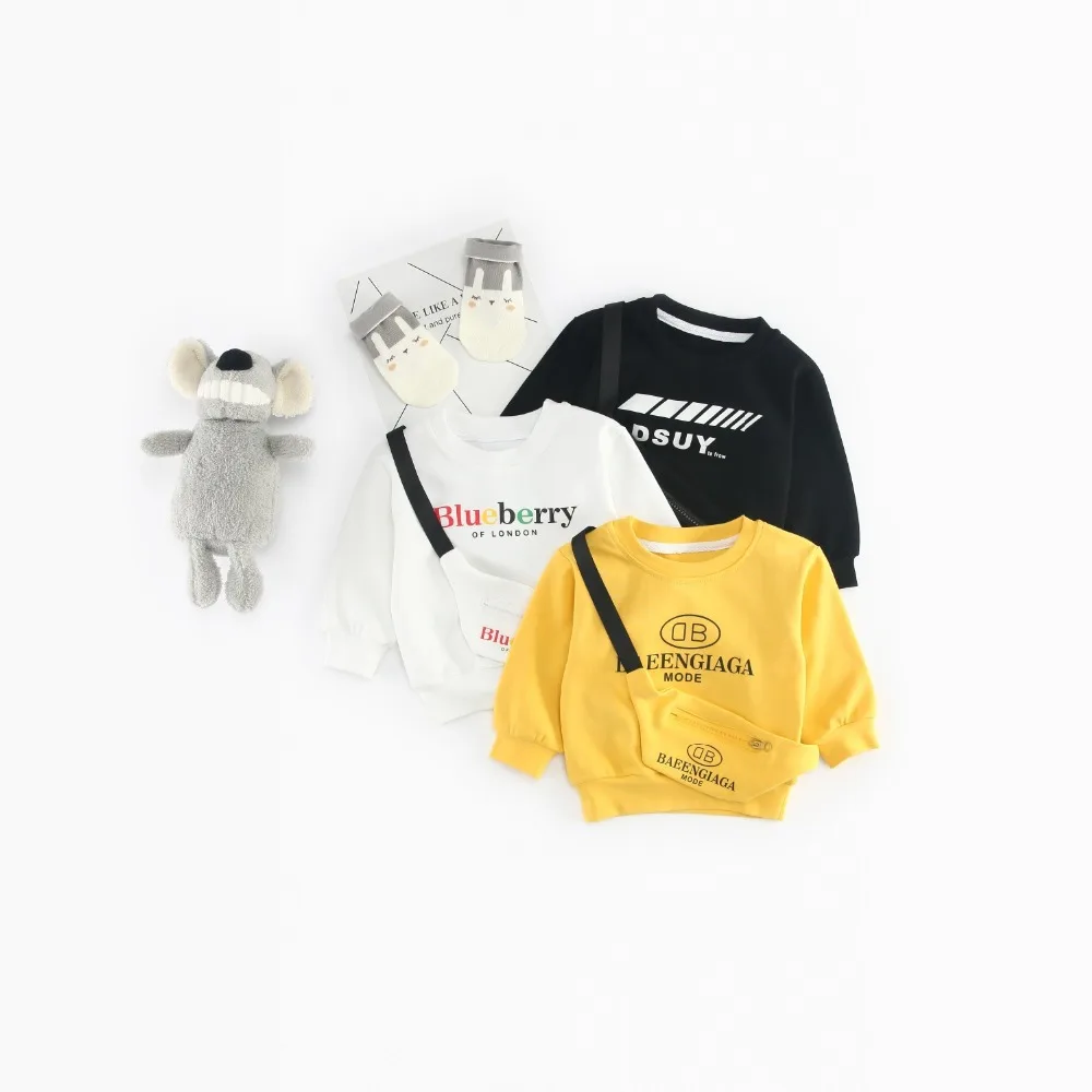 

SFW-205 Sengfei New Autumn Children Baby Boys&Girls Unisex English Letter Pullover Full Sleeve Sweatshirt With Small Pocket