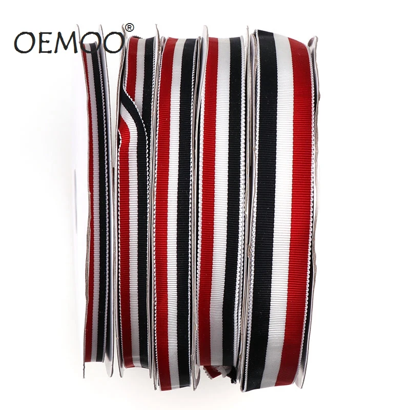 Multi Option Printed Black And White Color Grosgrain/Satin Ribbons DIY Sewing Hairbows Gift Wrapping Christmas Ribbon Accessory | Дом и сад