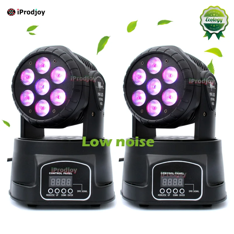Mini Led Moving Head Wash 7x12w Beam Light  Stage Disco Dj Dmx Lamp Rgbw lumiere Strobe Laser Show Party Licht 2pcs BC