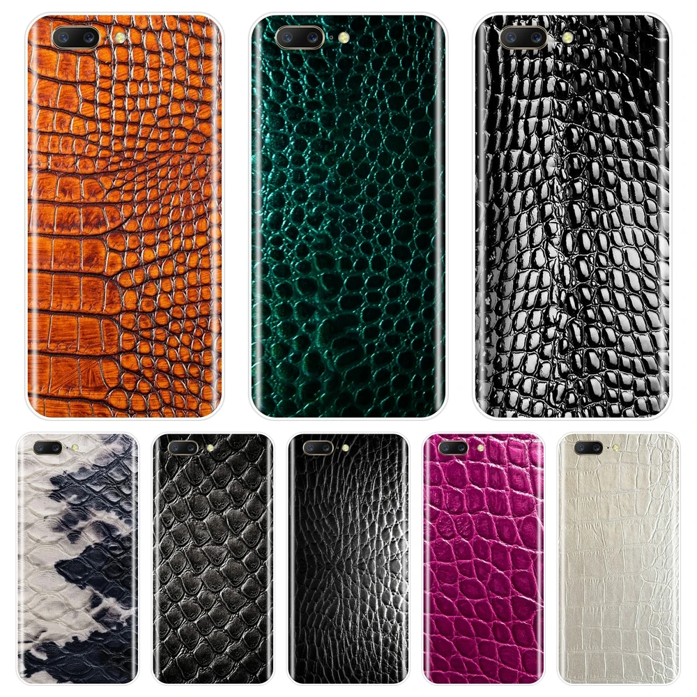 

For One Plus 3 3T 5 5T 6 6T Phone Case Silicone Crocodile Skin Printing Black Purple Soft Back Cover For OnePlus 6 6T 5 5T 3 3T