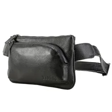 TIDING новая яловая Кожа Фанни пакеты Сумка-пояс на талию Повседневная один ремень плечо грудь Сумка черный 4662LH