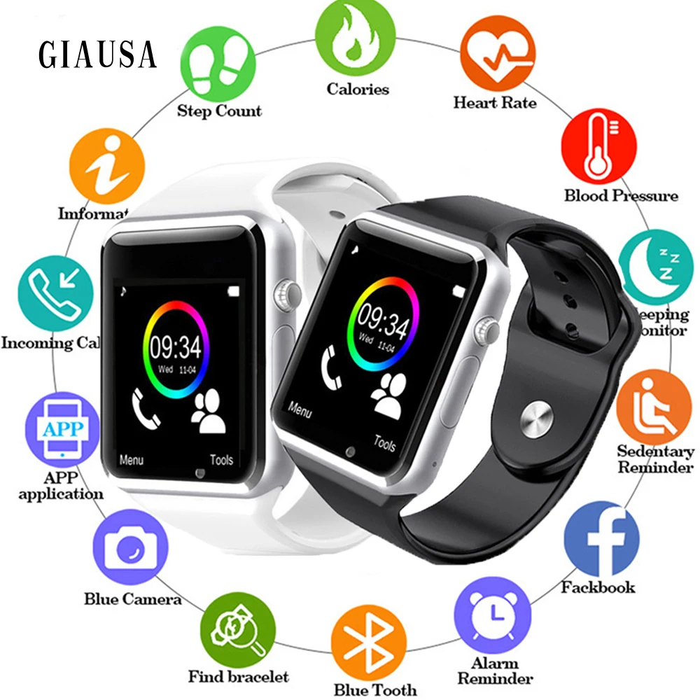 

Newest Smart Watch Men For Android Phone Apple Watch Support 2G Sim TF Card 0.3MP Camera Bluetooth Smartwatch Women Kids PK GT08