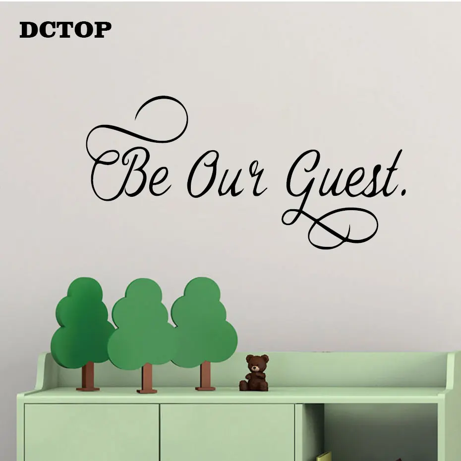 DCTOP Be Our Guest Wall Sticker Vinyl Quotes Creative Removable Decal Mural Art Lettering Living Room Bedroom Home Decor | Дом и сад