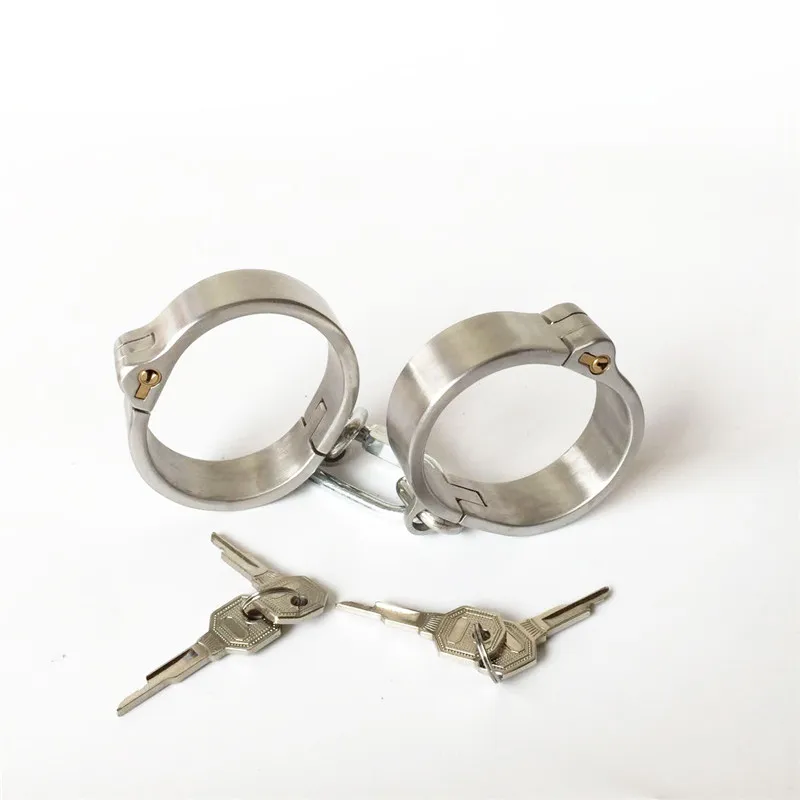 Stainless Steel Metal Mans Sex Bdsm Bondage Handcuffs Fetish Restraint