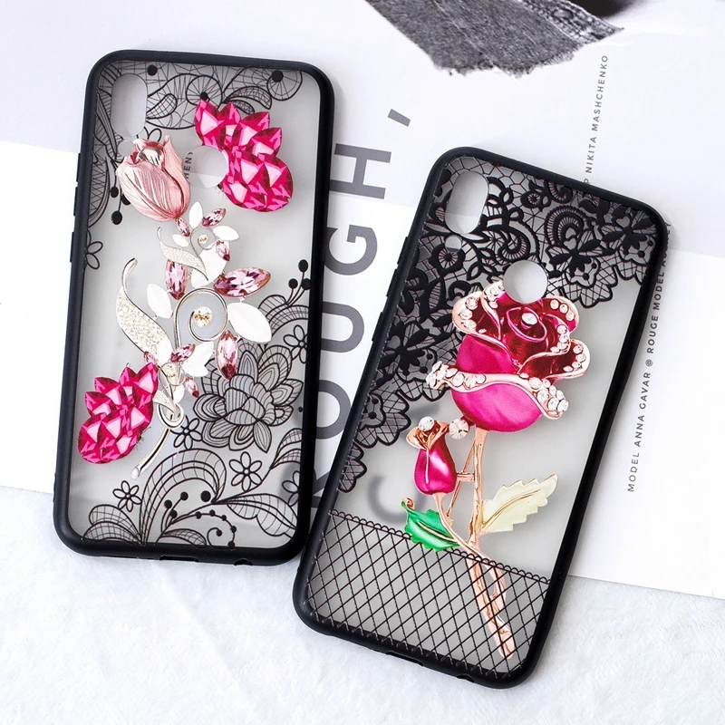 for Huawei P20/P20lite/P20pro Case 3D Flowers Back Nova 3/Nova 3i/Mate 10lite/Mate 10pro/Mate 20lite/Note 10 |