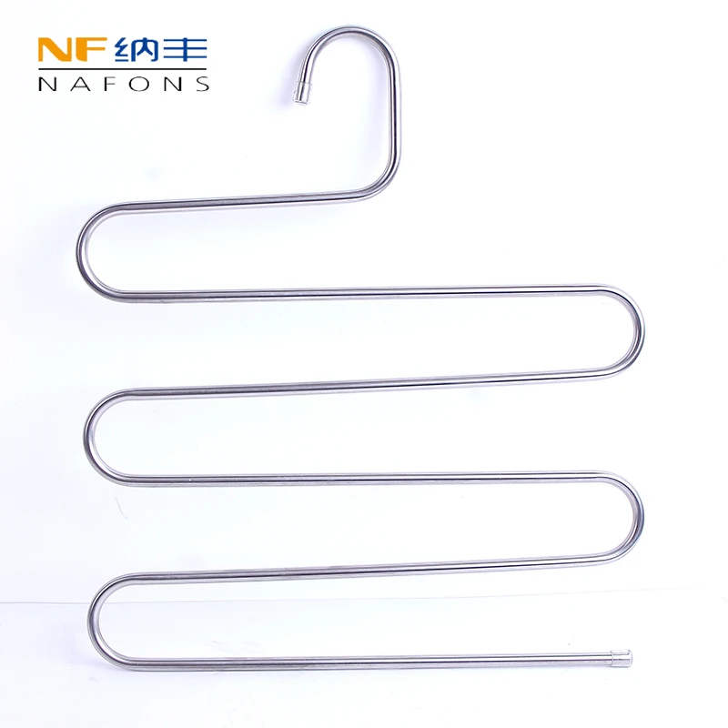 

Pants Trousers Hanging Clothes Hanger Stainless Stee 5 Layers Clothing Storage Space Saver Neat Rack S-type Tools