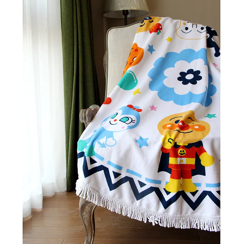 Детский игровой коврик Anpanman кисточка ползающая головоломка 160 см круглый тапете игрушки скандинавском стиле украшение одеяло паззл пляжное полотенце для ребенка