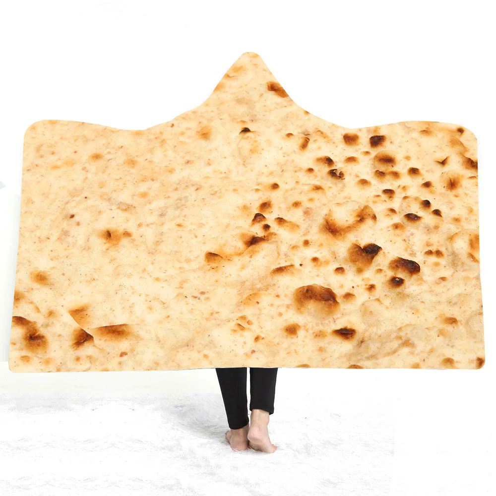 Фланелевое Одеяло Burrito с капюшоном смешное флисовое покрывало 3D в виде