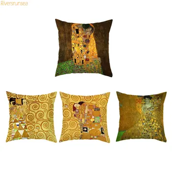 

Cojin Vintage Cushion Square World Famous Paint Art Renaissance Oil Painting Cushions Cojines Decorativos Vintage Sofa Pillows