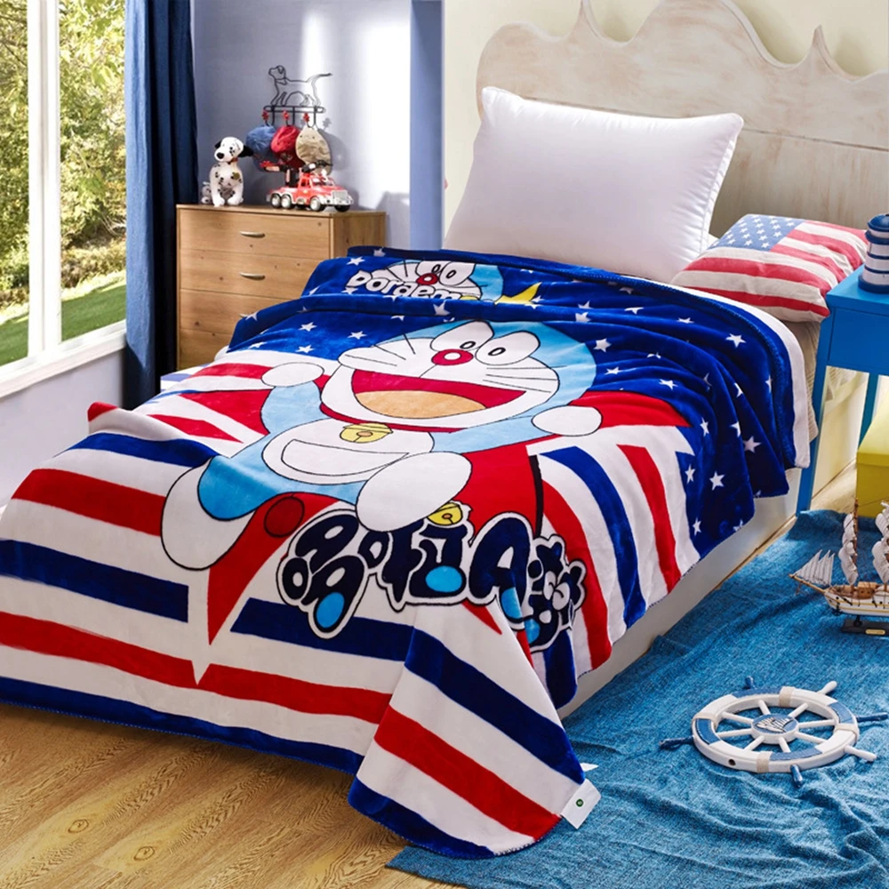 

Spanish Cartoon Cover Blanket Double Thick Winter Blanket Coral Fleece Blankets Warm Flannel Sheets Bedclothes 150X200Cm