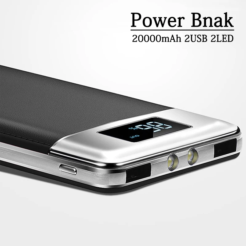 30000 мАч внешний аккумулятор повербанк 2 USB светодио дный power Bank портативный