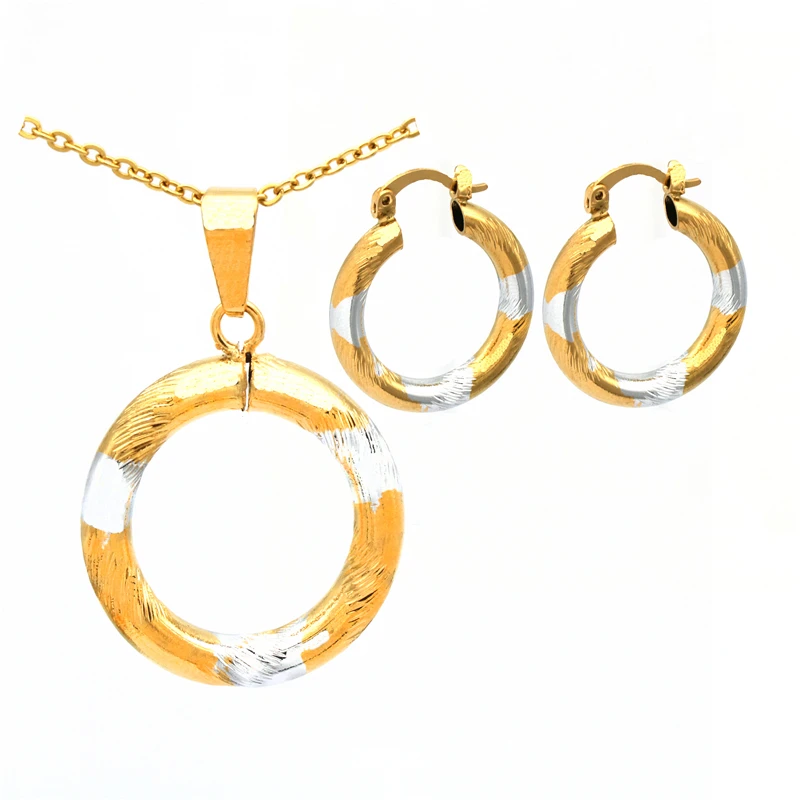 

Italy gold 750 Fashion Gold color jewelry Sets For Women jewellery Sets