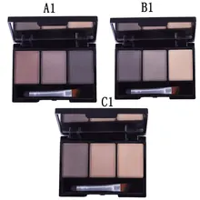 Профессиональный бренд тени для век торт Макияж 2 цвета водонепроницаемый бровей порошок тени для век набор косметики+ пластиковая коробка