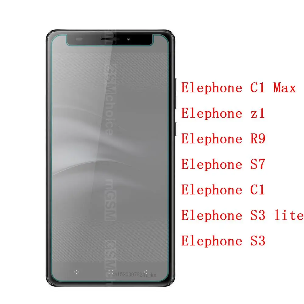 

Elephone C1 Max Tempered Glass 9H High Quality Screen Protector Cover Film Protective Glass For Elephone z1 r9 s7 c1 s3 lite