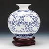 Jingdezhen Rice-pattern Porcelain Pomegranate Vase Antique Blue-and-white Bone China Decorated Ceramic Vase 1