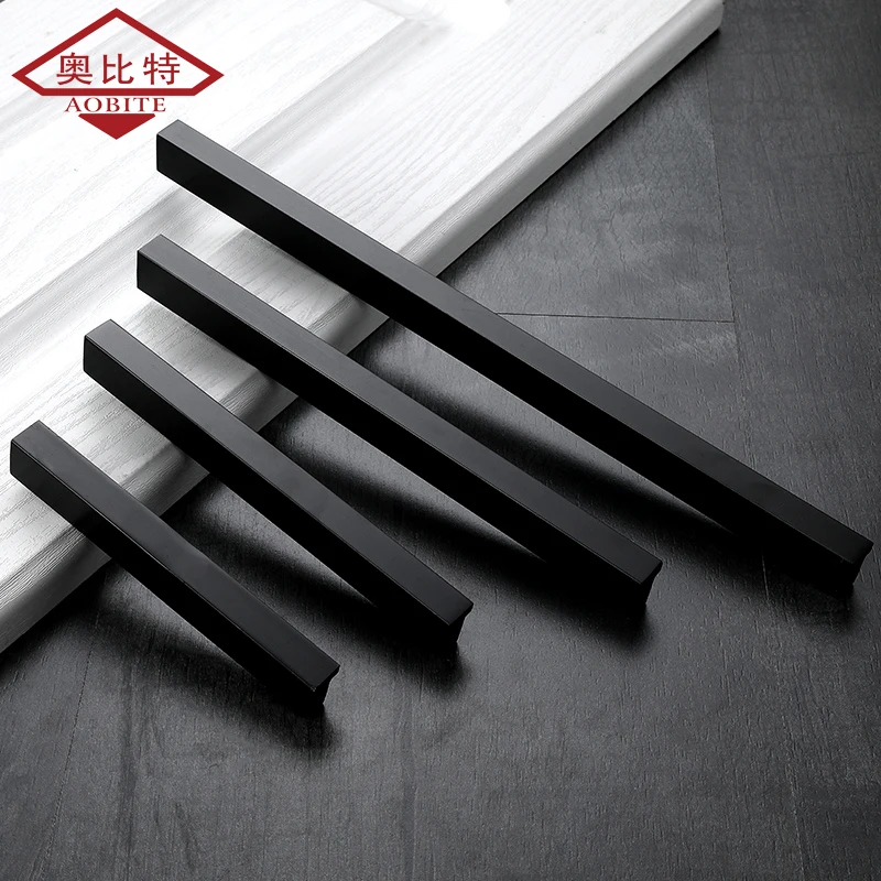 1200mm Long Cabinet Door Handle Modern Minimalist Black Handles