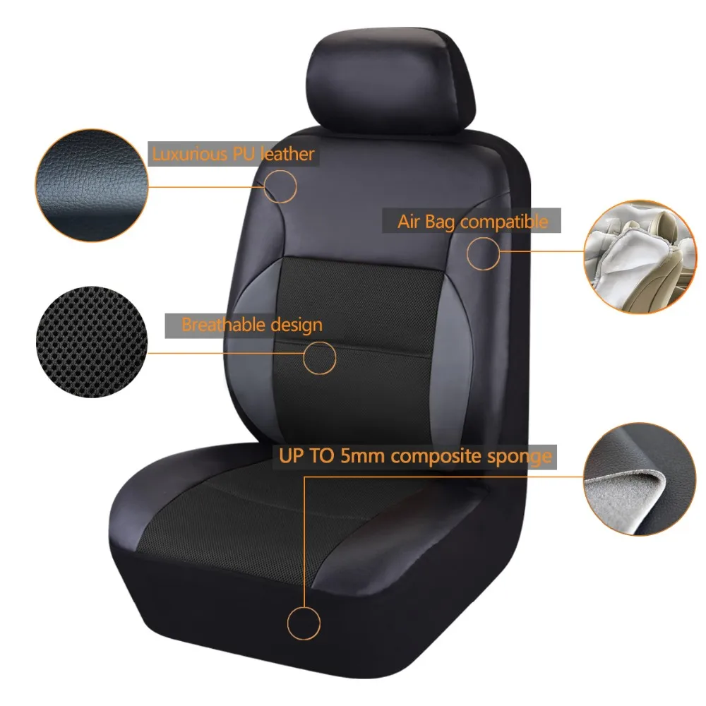 Car-pass 2019 New Leather Auto Car Seat Covers Universal Automotive car seat cover for car lada granta toyota nissan lifan x60 6