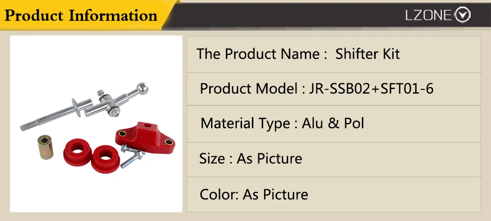 LZONE-6 скоростей стали и поли короткий бросок переключения передач и 85A втулка комплект для 04+ Subaru Wrx Sti JR-SFT01-6+ SSB02
