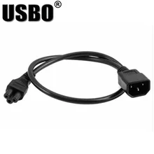 Black 0.6M PVC Copper CE certification IEC320 C14 to C5 extension cord C5 plum chassis cabinet PDU/UPS server power cable cordoba iberia c5 ce