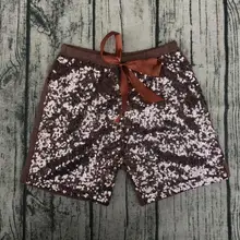 Дешево оптом шорты с блестками для детей, детская мода бантом стиль лидер Летних Продаж Шорты для маленьких девочек для фотосессий