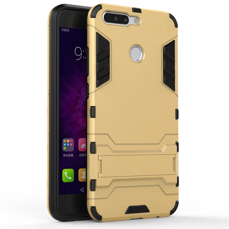 2 in 1 Hard PC+Soft Silicone TPU Rugged Rubber Kickstand Case For HUAWEI Honor V9 Matte Armor Shockproof Phone Holder Cover Capa (11)