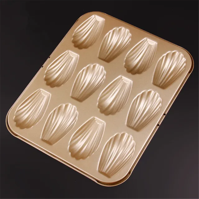 amw 12 cup shell shaped metal baking pan christmas party kitchen madeleine baking sheet