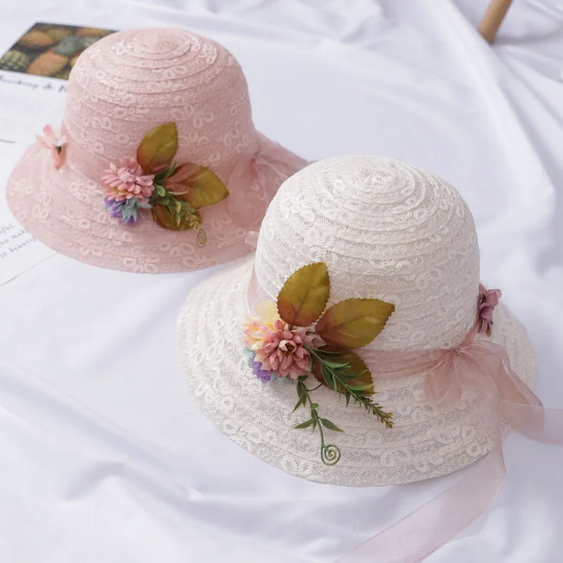 Maylisacc кружевные летние шляпы от солнца для женщин Новая мода Sombreros широкий пляжный навес боковая Кепка флоппи женская соломенная шляпа для девочек детей