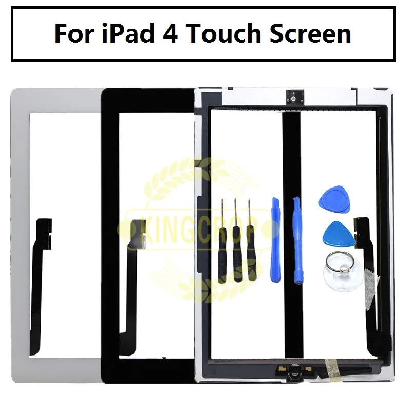 

for ipad 4 Touch Screen for ipad 4 A1458 A1459 A1460 Digitizer Glass Front Panel for ipad 4 Replacement + homr button