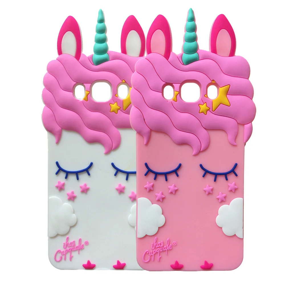 

For Samsung Galaxy J510 J5 2016 3D Silicone Pretty Unicorn Cartoon Soft Rubber Silicon Phone Cover Case For Samsung J5 2016