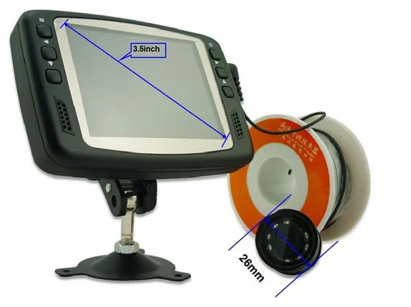 8 шт. белый светодиодный свет 3,5 ''цветной ЖК-монитор подводная камера для рыбалки 15 м кабель визуальный рыбопоисковый прибор