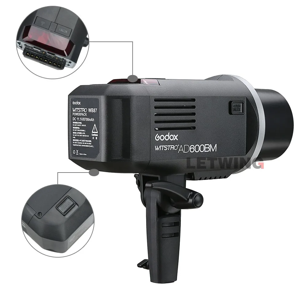 Godox AD600BM мощный для съемки вне помещения с системой 600 W с быстрой установкой Bowens Mount+ XIT Беспроводной вспышка триггера для Canon Nikon