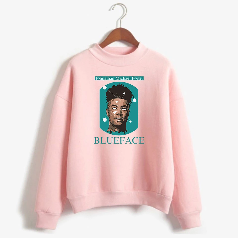 Женская одежда 2019 Blueface Толстовка Harajuku корейская модная одежда розовая с длинным рукавом в стиле хип-хоп Японская уличная одежда большого
