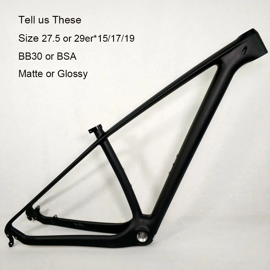 All Black no Logo Карбоновая mtb рама 29er T1000 Китай mtb карбоновая рама 29 27,5 синяя рама карбоновая для горного велосипеда 142x12 135x9 велосипедная Рама - Цвет: All Black no Logo