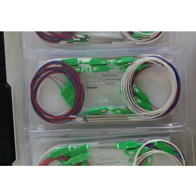 

30pcs fiber fbt splitter 1x2 10:90 connector SC/APC 1m 0.9mm mini type