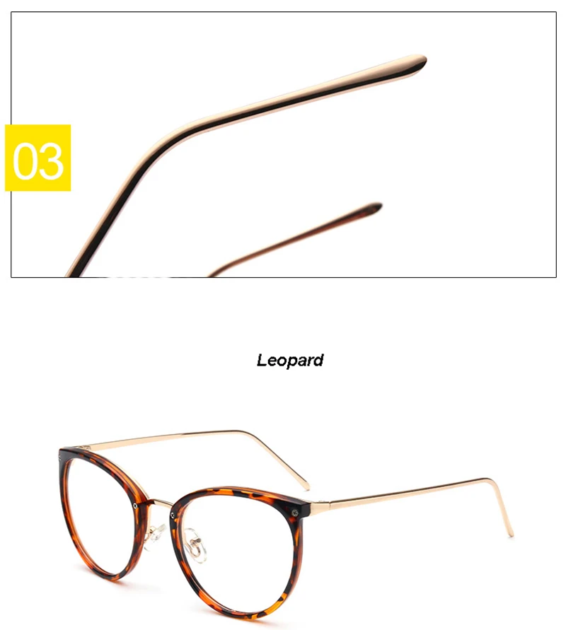 Леопардовые ретро Круглые Женские s оправы для очков брендовые дизайнерские оптические прозрачные линзы очки винтажные очки для глаз кошки оправы для женщин