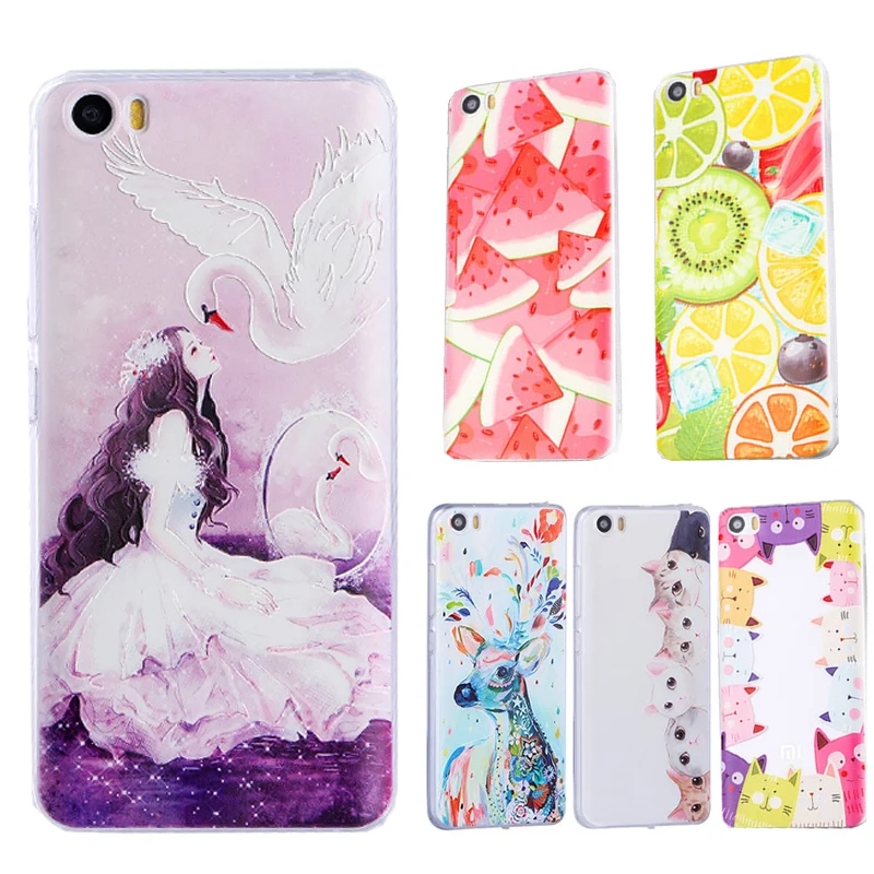 

3D Soft Back Case Cover Xiaomi mi5 Case Cover,22 patterns Case For Xiaomi mi5 phone Case 100% mi5