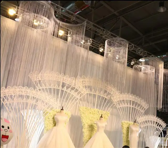 Us 89 6 30 Off Wedding Ring Hanging Ring Wire Hanging Ceiling Yarn Suspended Wire Curtain Decoration In Party Diy Decorations From Home Garden On