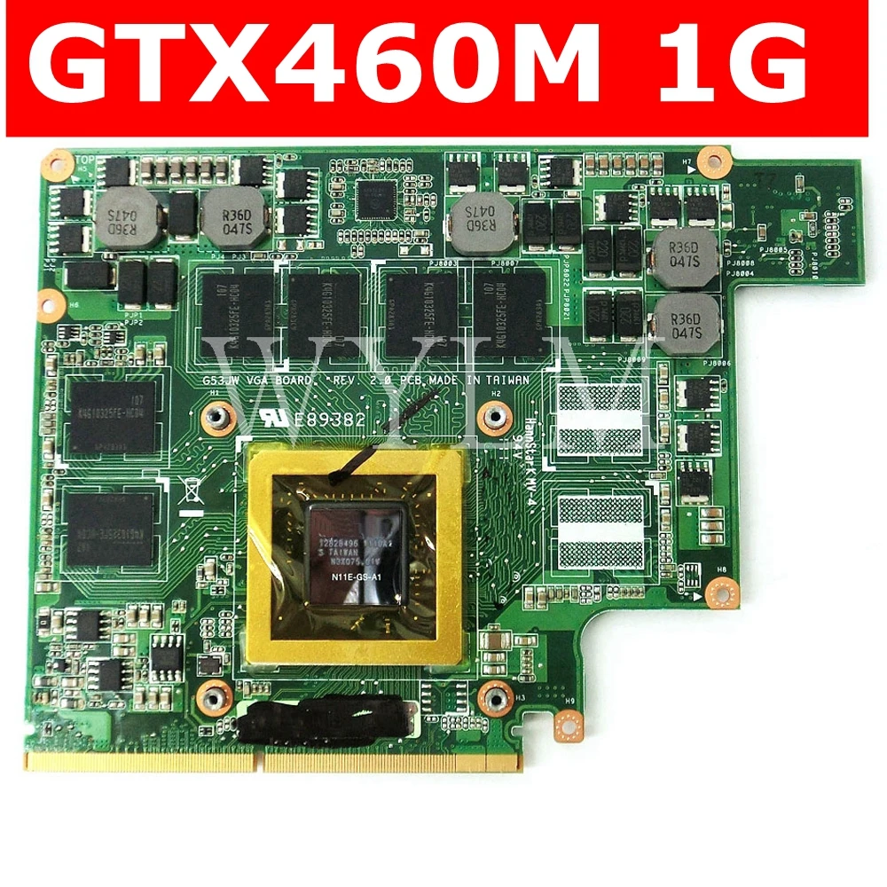 Видеокарта G73JW GTX460M 1 ГБ для ASUS G53JW G53SW G53SX G73SW Laptopo VGA графическая карта 100%